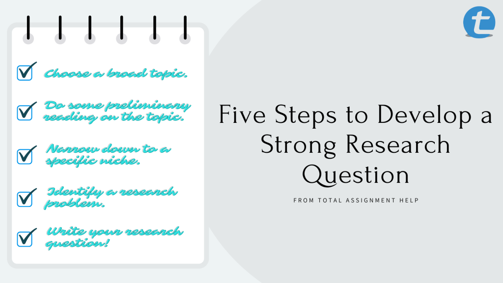 Five Steps To Develop A Strong Research Question Total Assignment Help